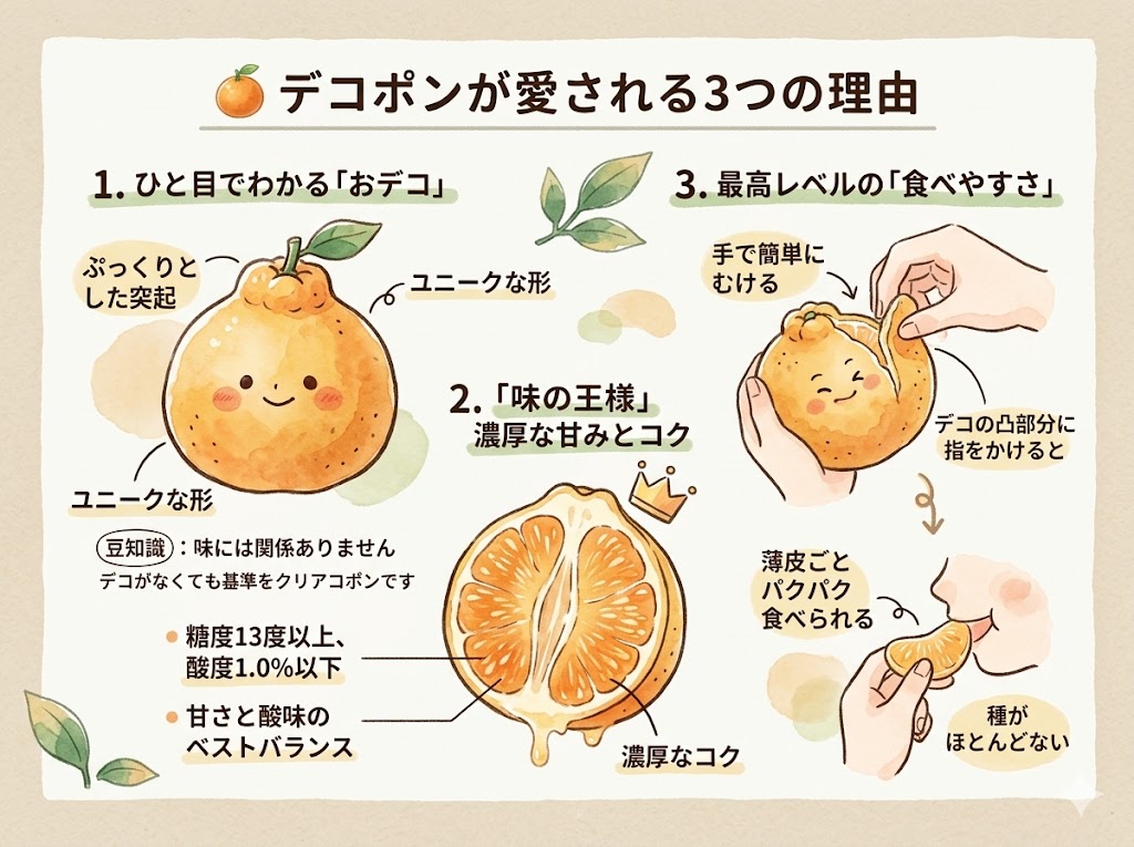 デコポンの特徴｜デコポンが美味しい理由