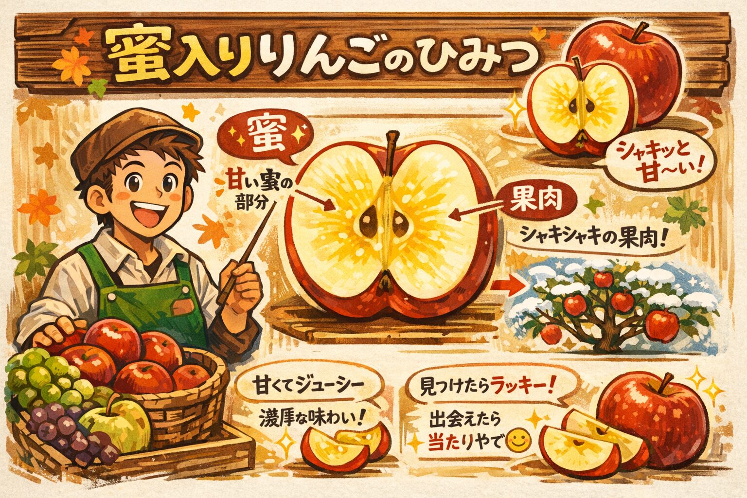 【完全版】蜜入りりんごの見分け方｜失敗しない選び方・蜜が入る仕組み・入りやすい品種まとめ