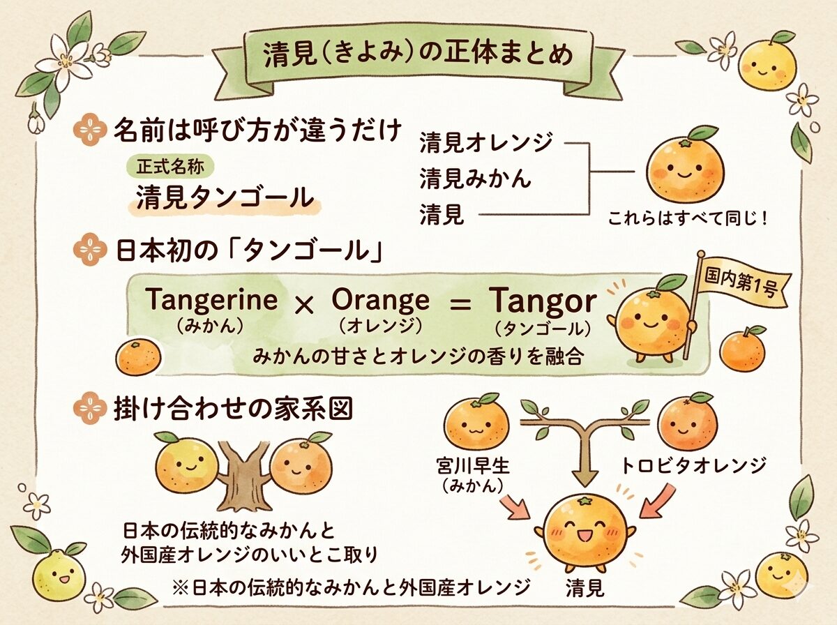 清見オレンジと清見タンゴールの違い【答え：同じ】