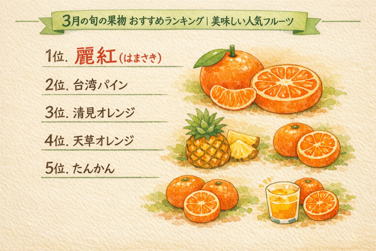 3月の旬の果物おすすめランキング｜美味しい人気フルーツまとめ
