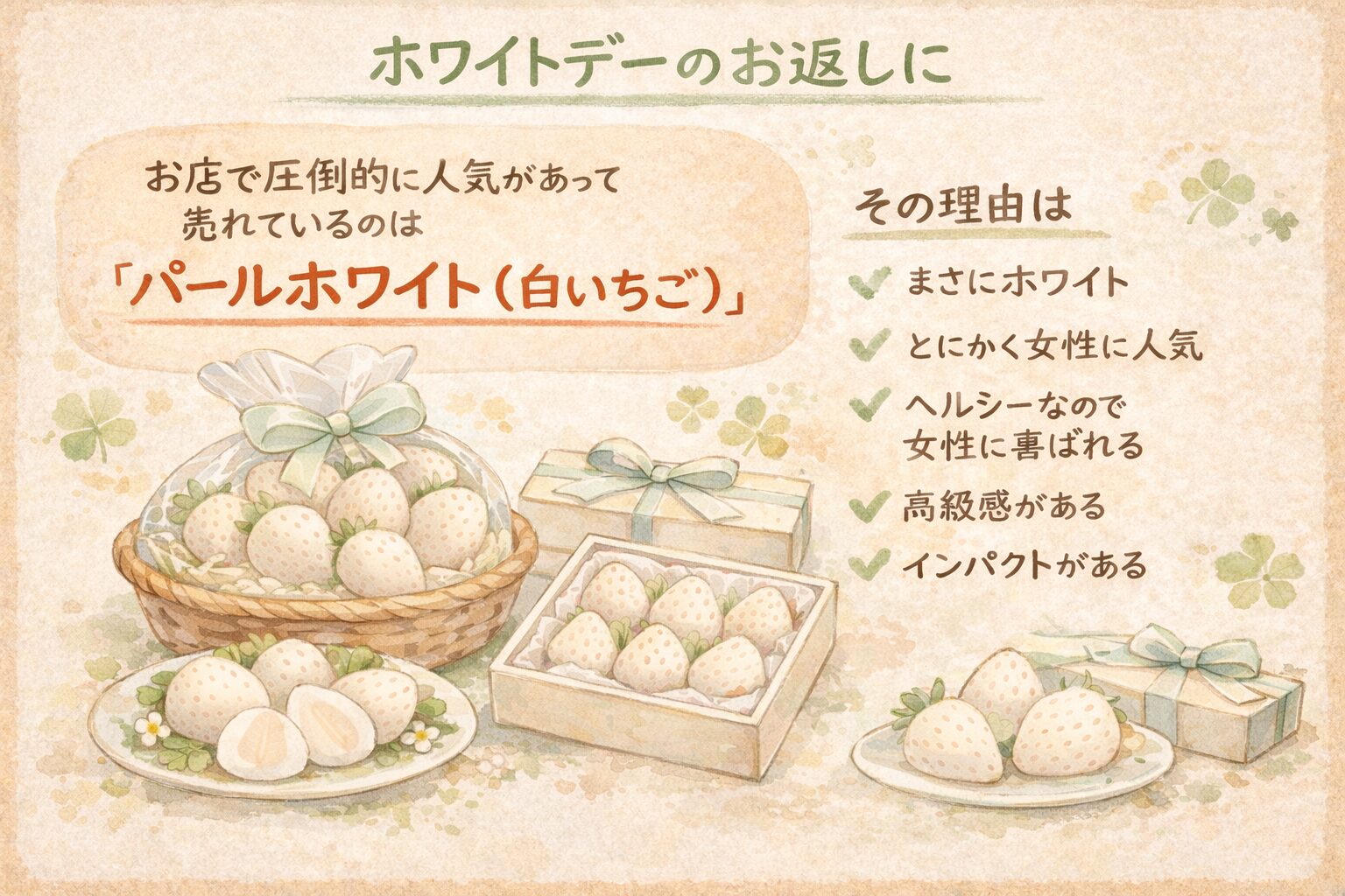 ホワイトデーのお返しに人気の果物