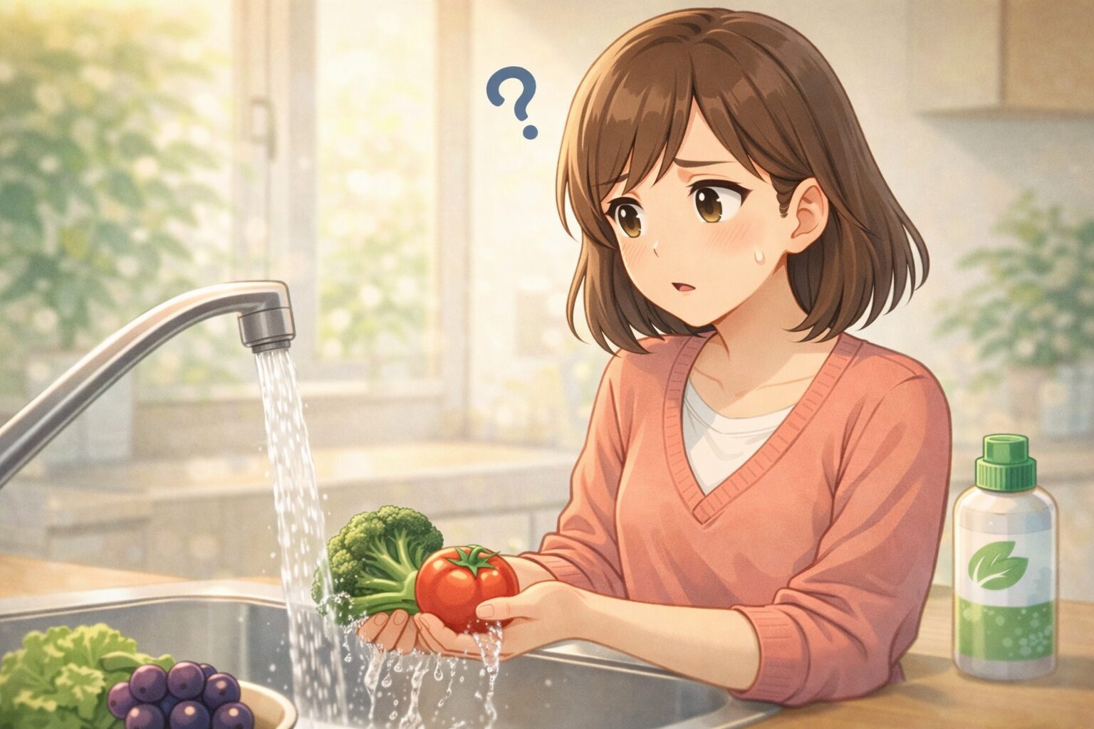 野菜や果物の農薬・防ばい剤は水洗いだけで落ちる？