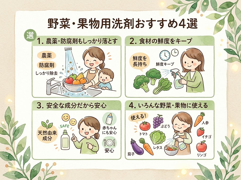 野菜・果物用洗剤おすすめ4選
