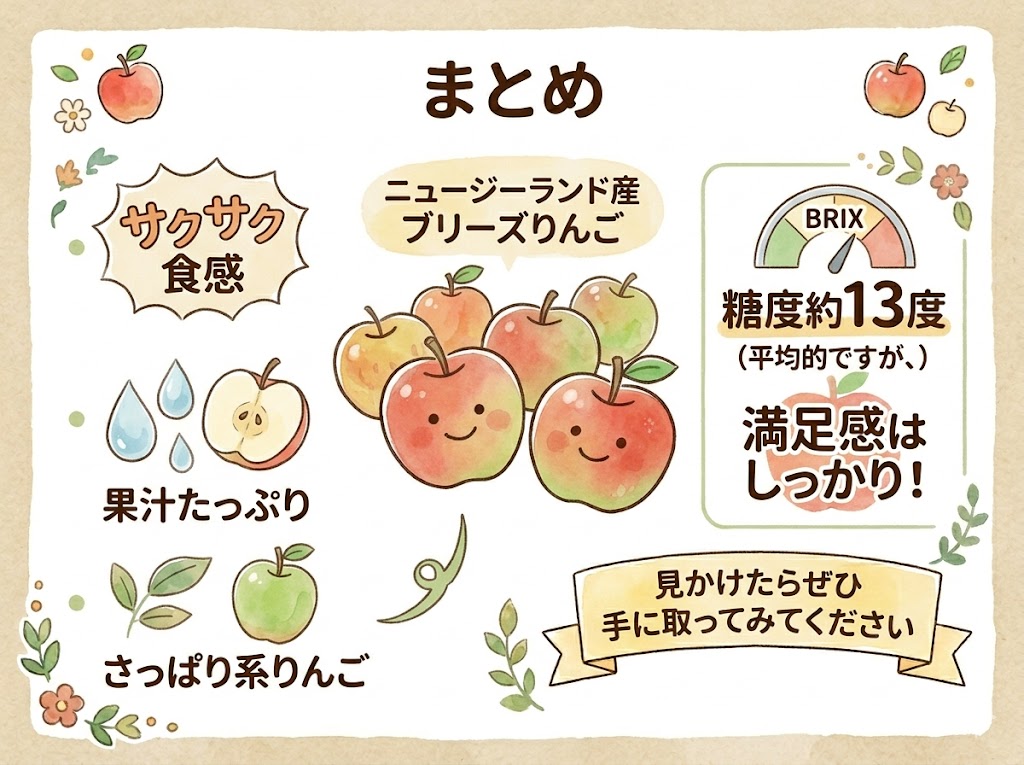 まとめ｜ニュージーランド産ブリーズりんごについて