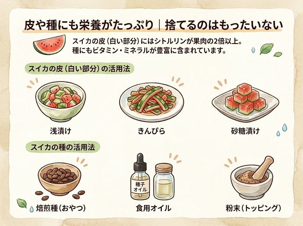 皮や種にも栄養がたっぷり｜捨てるのはもったいない