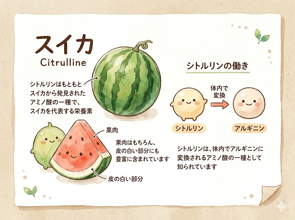 シトルリン｜スイカから発見されたアミノ酸