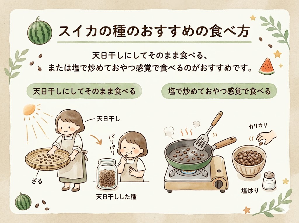 スイカの種のおすすめの食べ方
