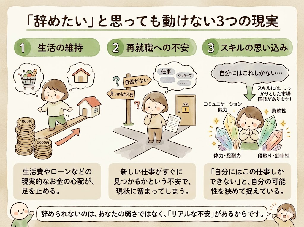 「辞めたい」と思っても動けない理由