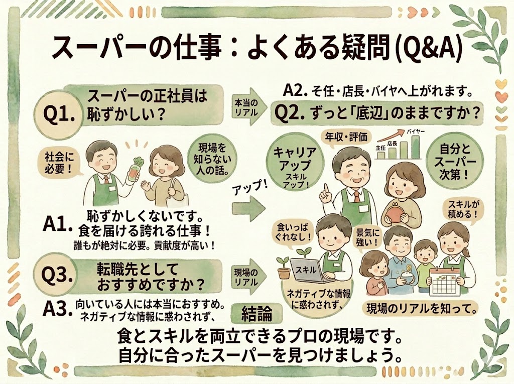 スーパーへの転職でよくある疑問（Q&A）