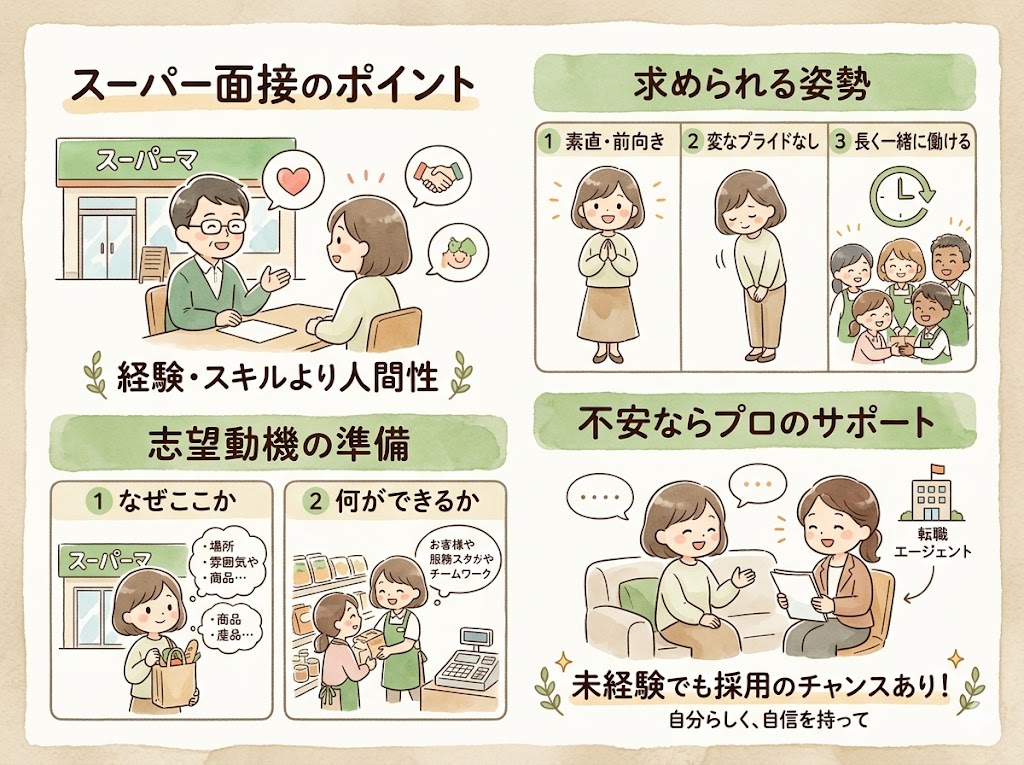 スーパーの面接は「人間性」を見せる場所