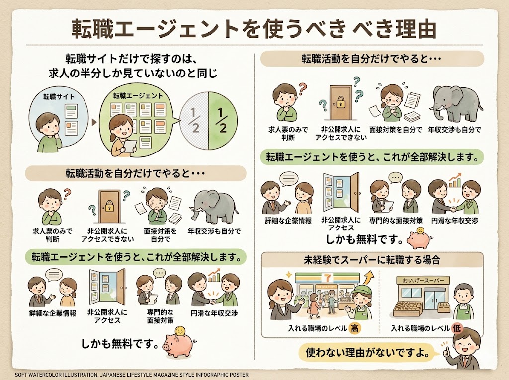 転職エージェントを使うべき理由