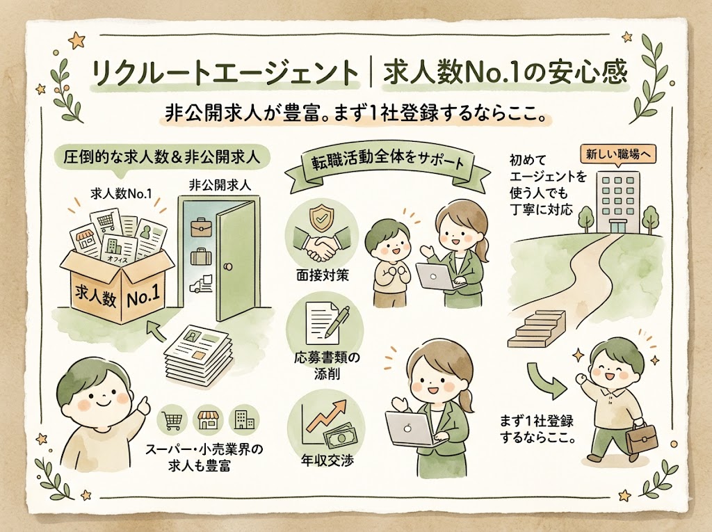 リクルートエージェント｜求人数No.1の安心感