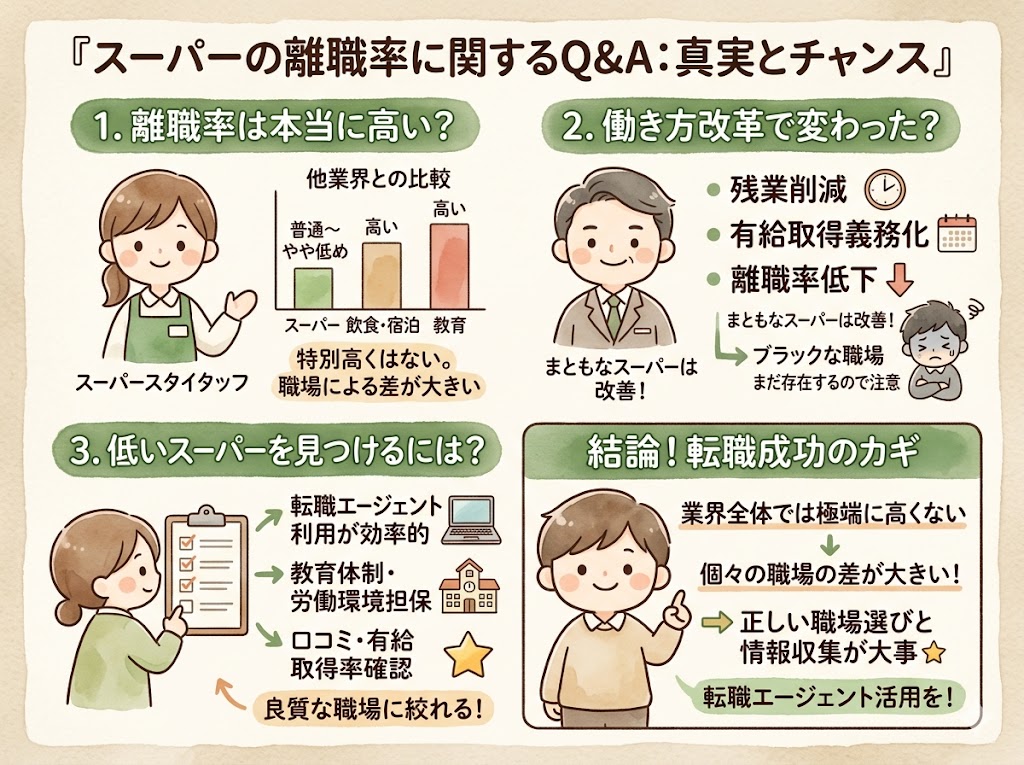 スーパーの離職率に関するよくある疑問（Q&A）
