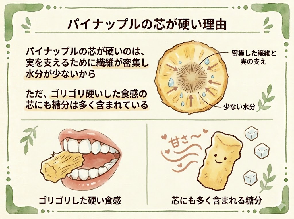 パイナップルの芯が硬い理由