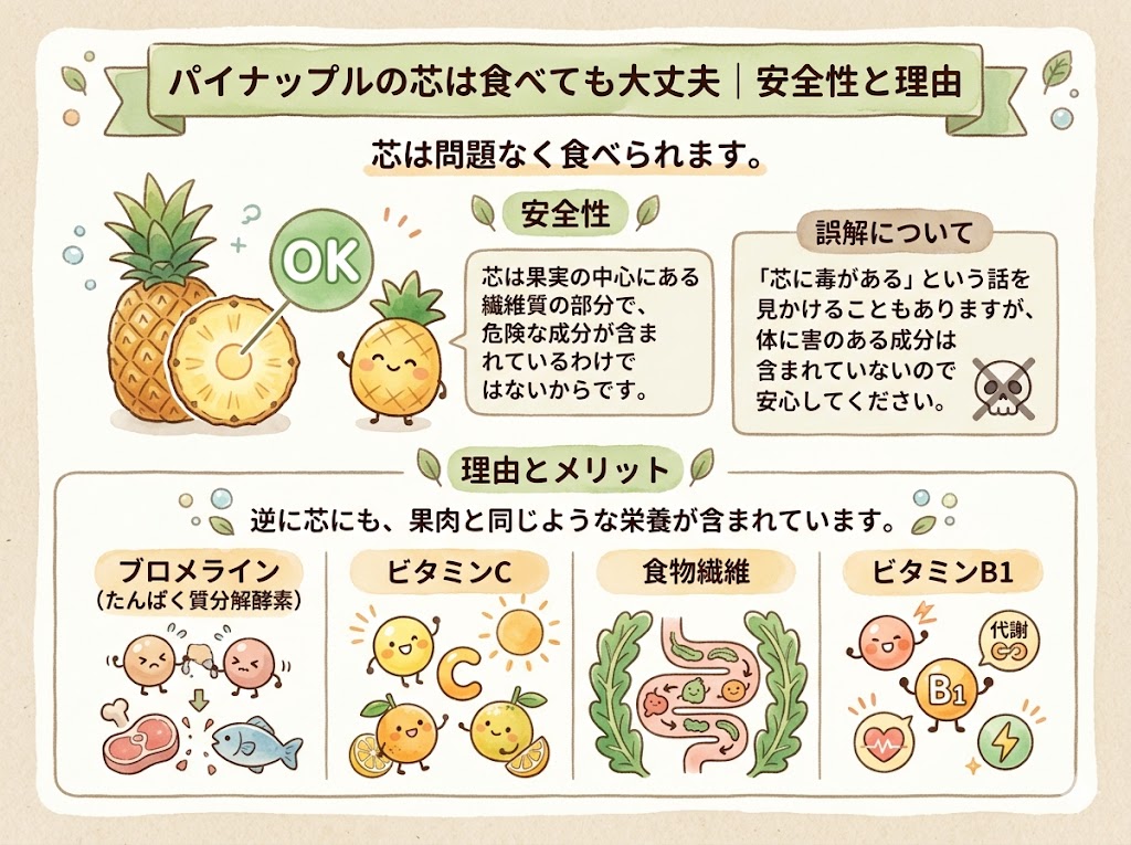 芯は食べても大丈夫｜安全性と理由