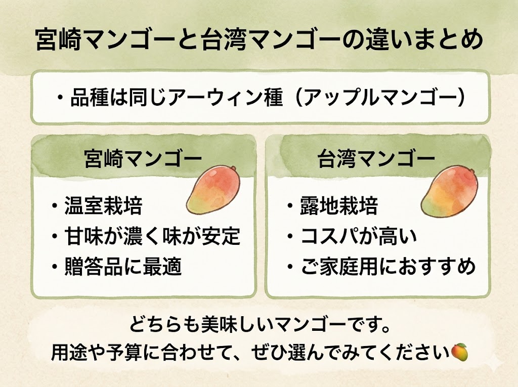 みやざきマンゴーと台湾マンゴー、違いを知って賢く選ぼう