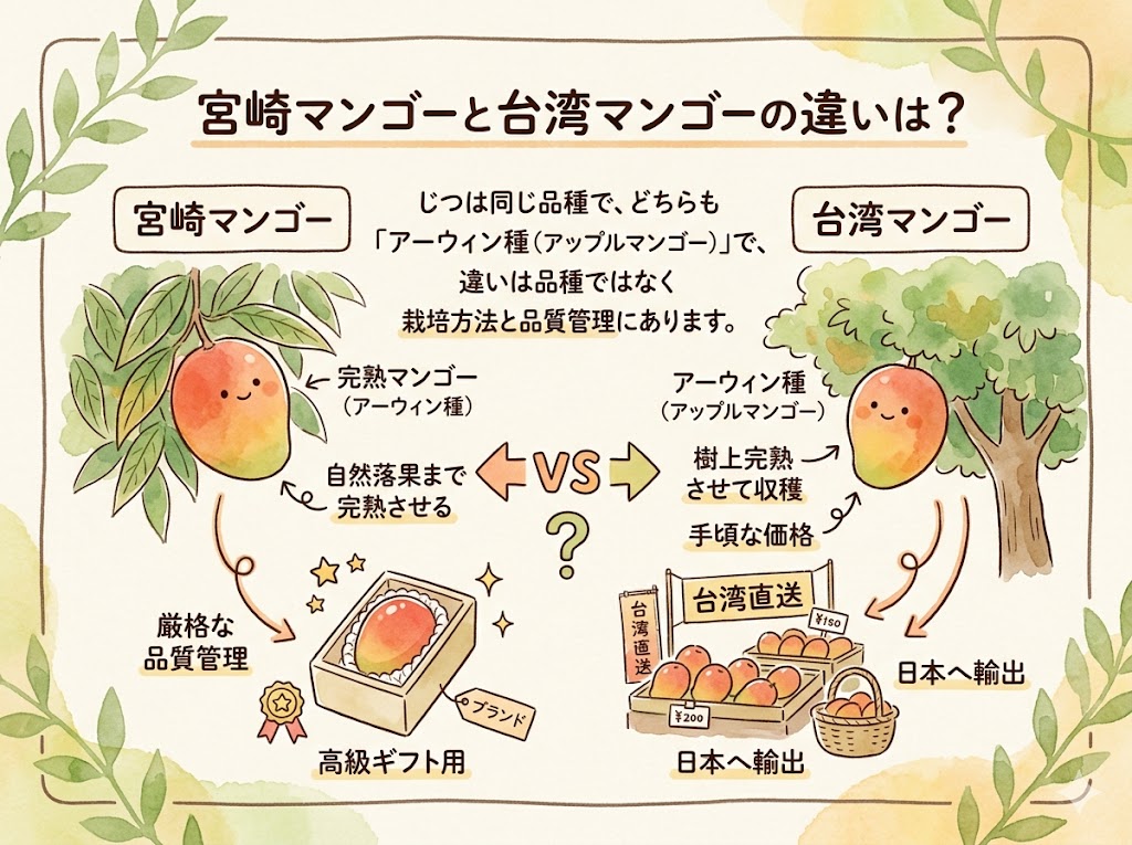 宮崎マンゴーと台湾マンゴーの違いは？