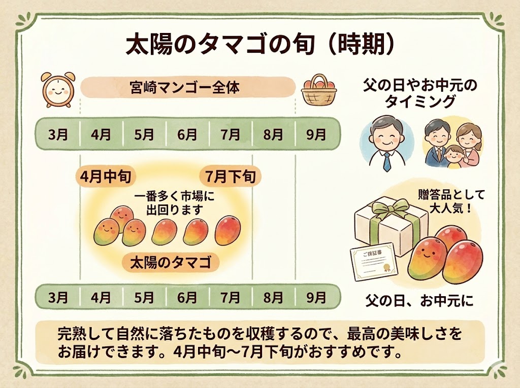 太陽のタマゴの旬（時期）