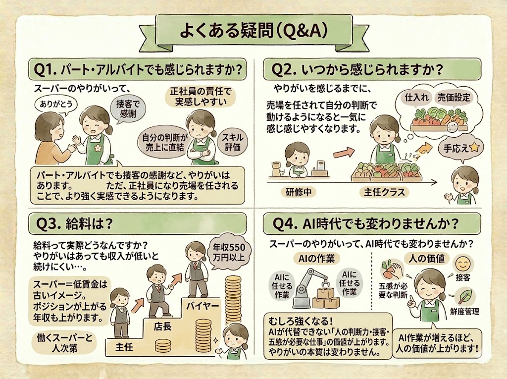 スーパーで働きたい方へ｜よくある疑問（Q&A）