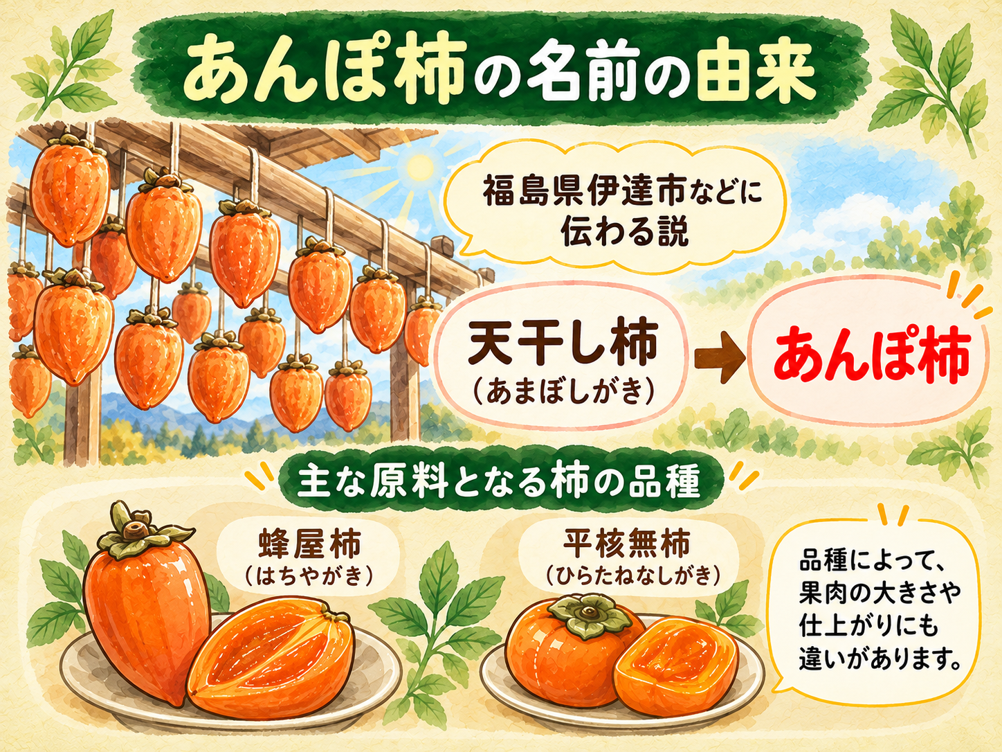 「あんぽ柿」の名前の由来