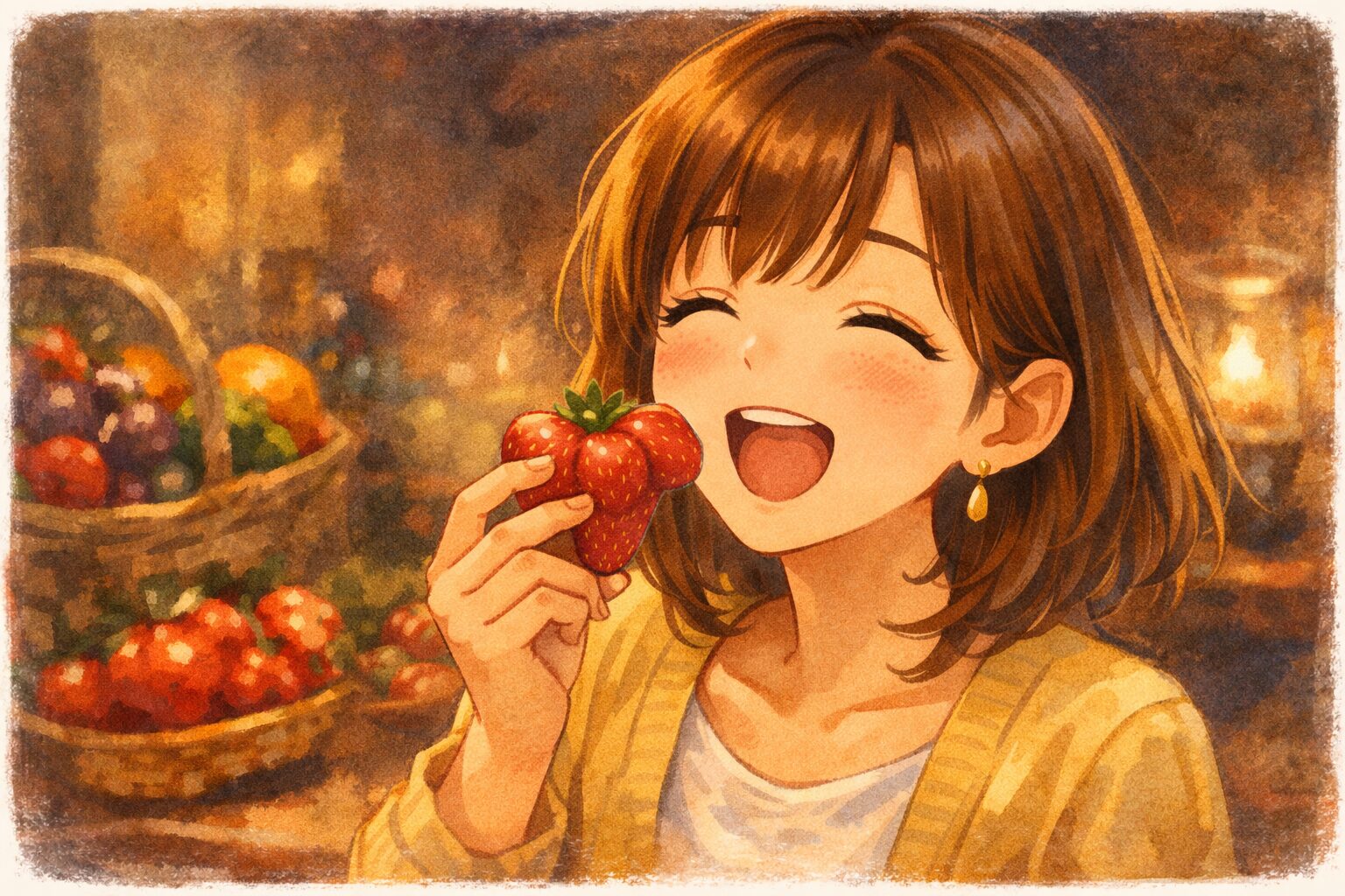 変な形のいちごは美味しい