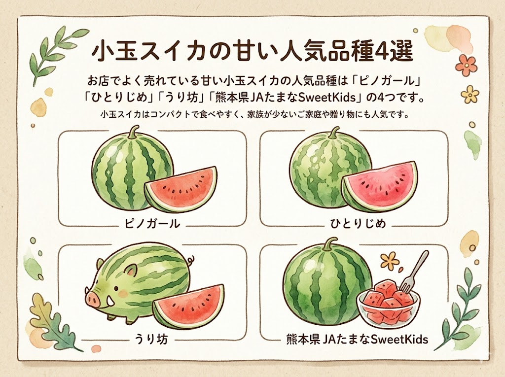 小玉スイカの甘い人気品種4選