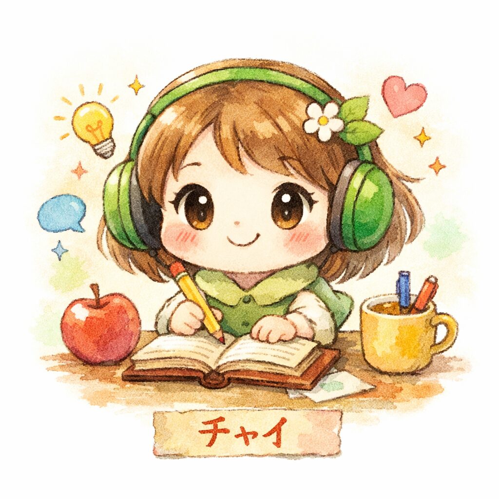 ブログ「ベジふる」の絵（イラスト）を描いてくれているチャイ