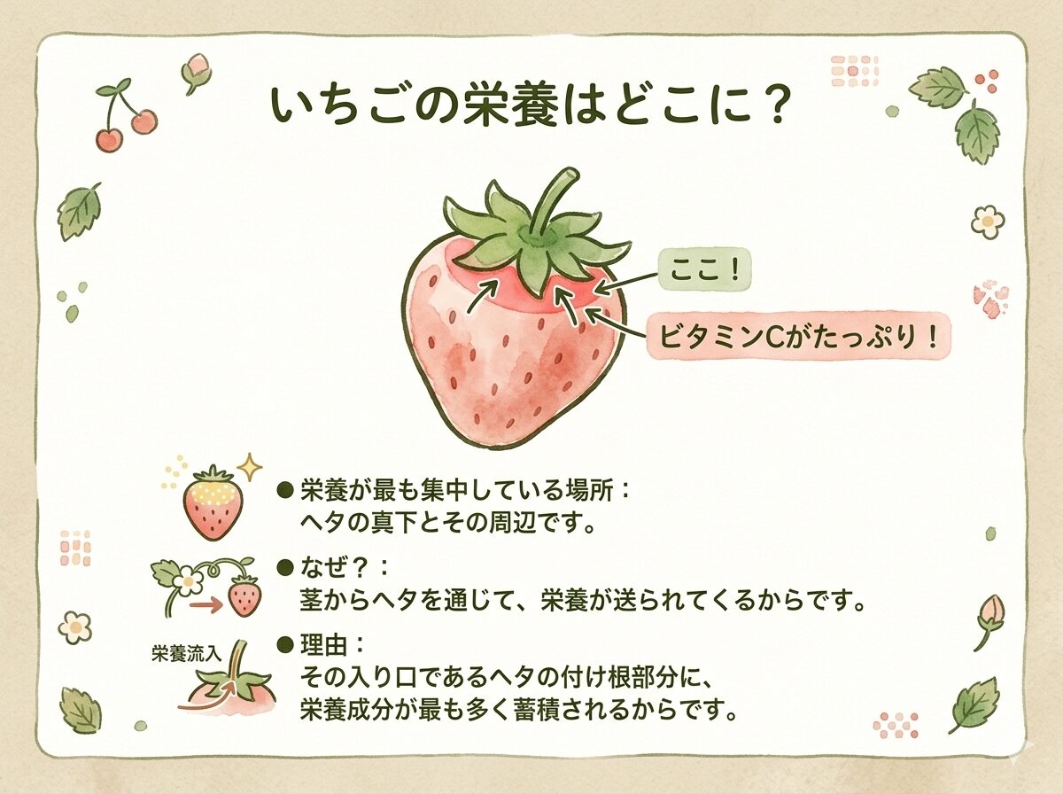 いちごの栄養はどこにある？