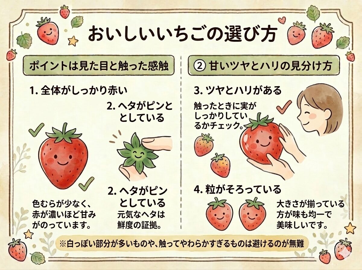 おいしいいちごの選び方