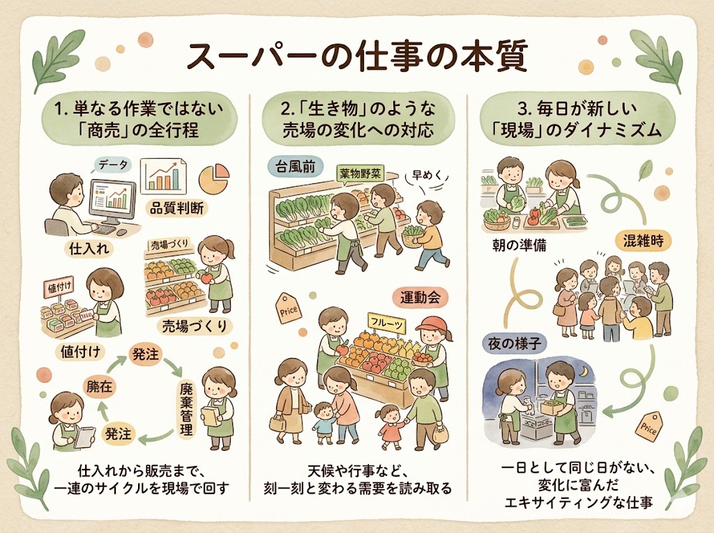 スーパーの仕事、実際どんな仕事なのか