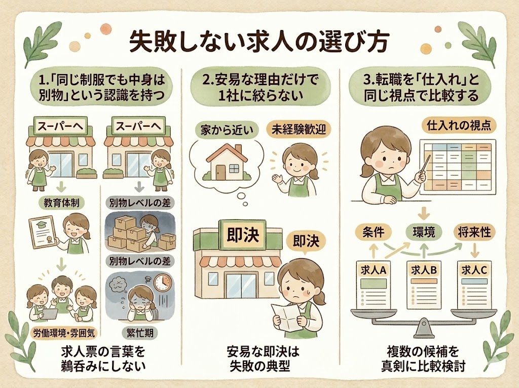 失敗しないスーパー求人の選び方