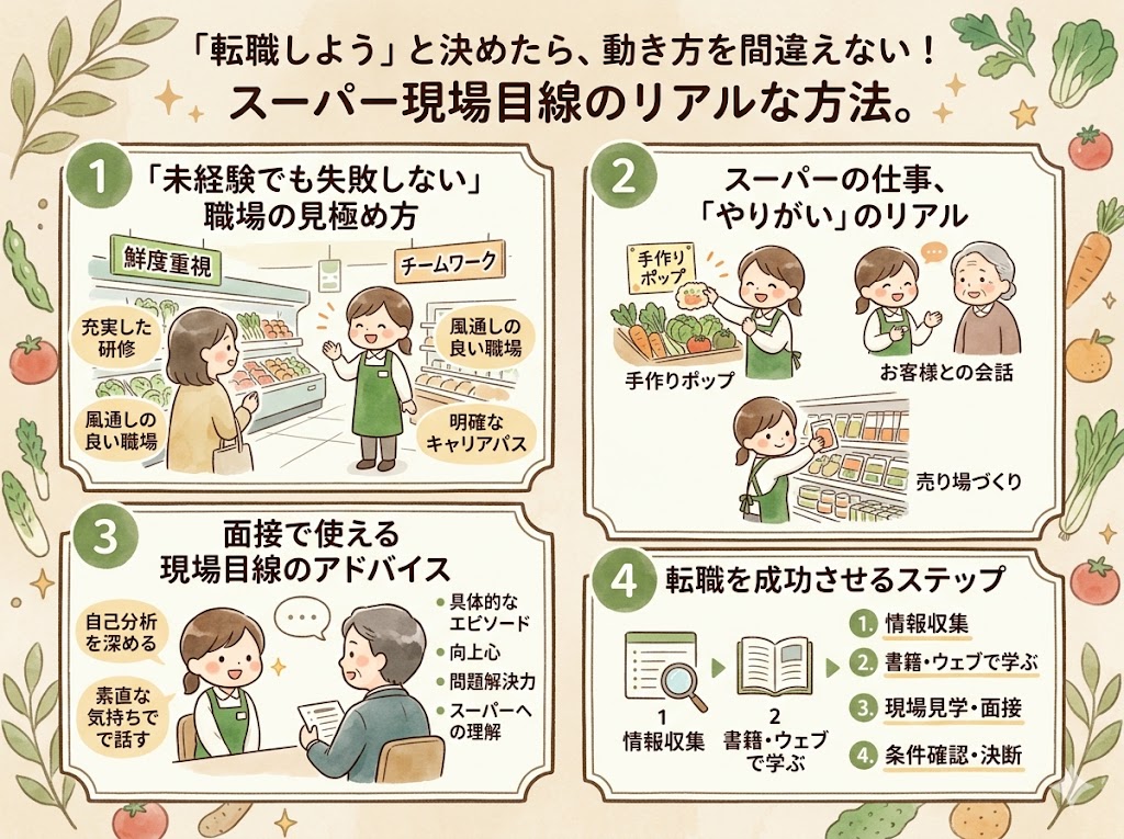 「転職しよう」と決めたら、動き方を間違えないことが大事。現場目線のリアルな方法をまとめています。