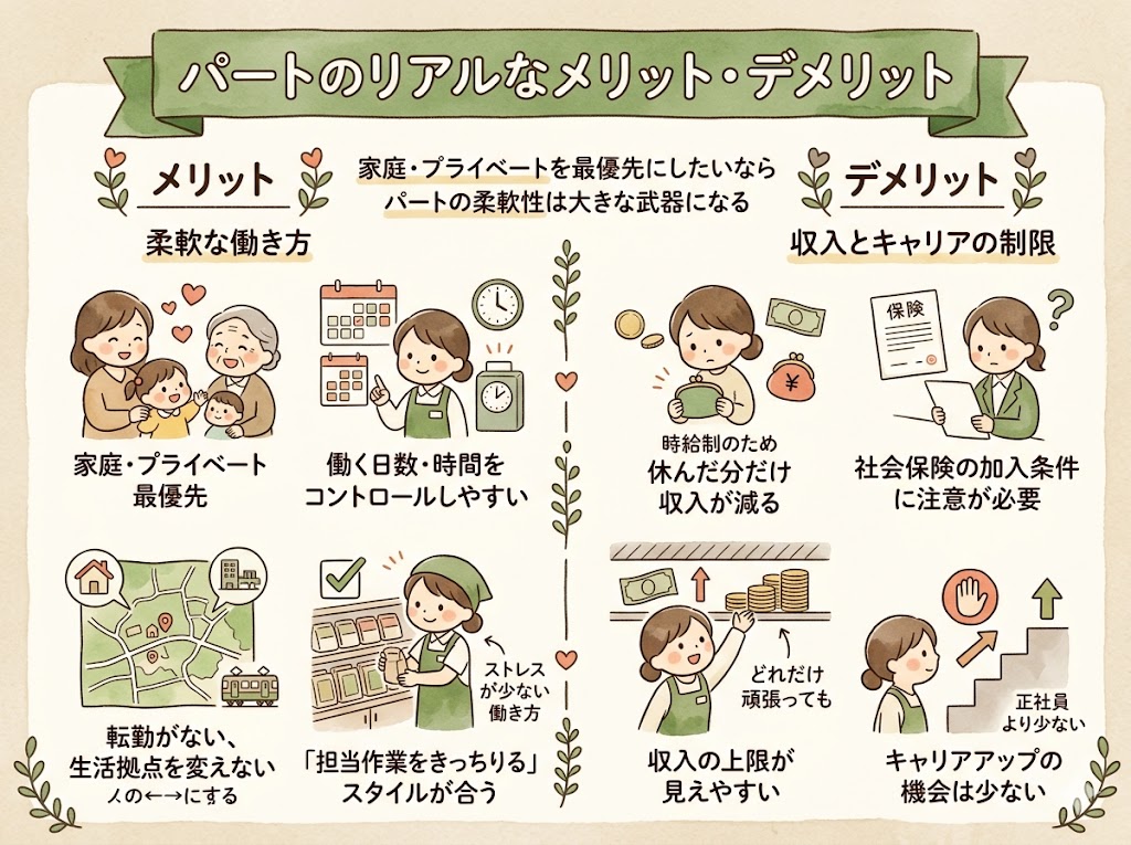 パートのリアルなメリット・デメリット