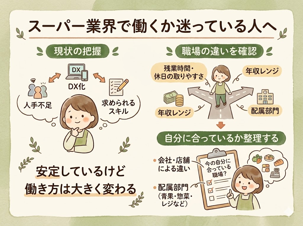 スーパー業界で働くか迷っている人へ