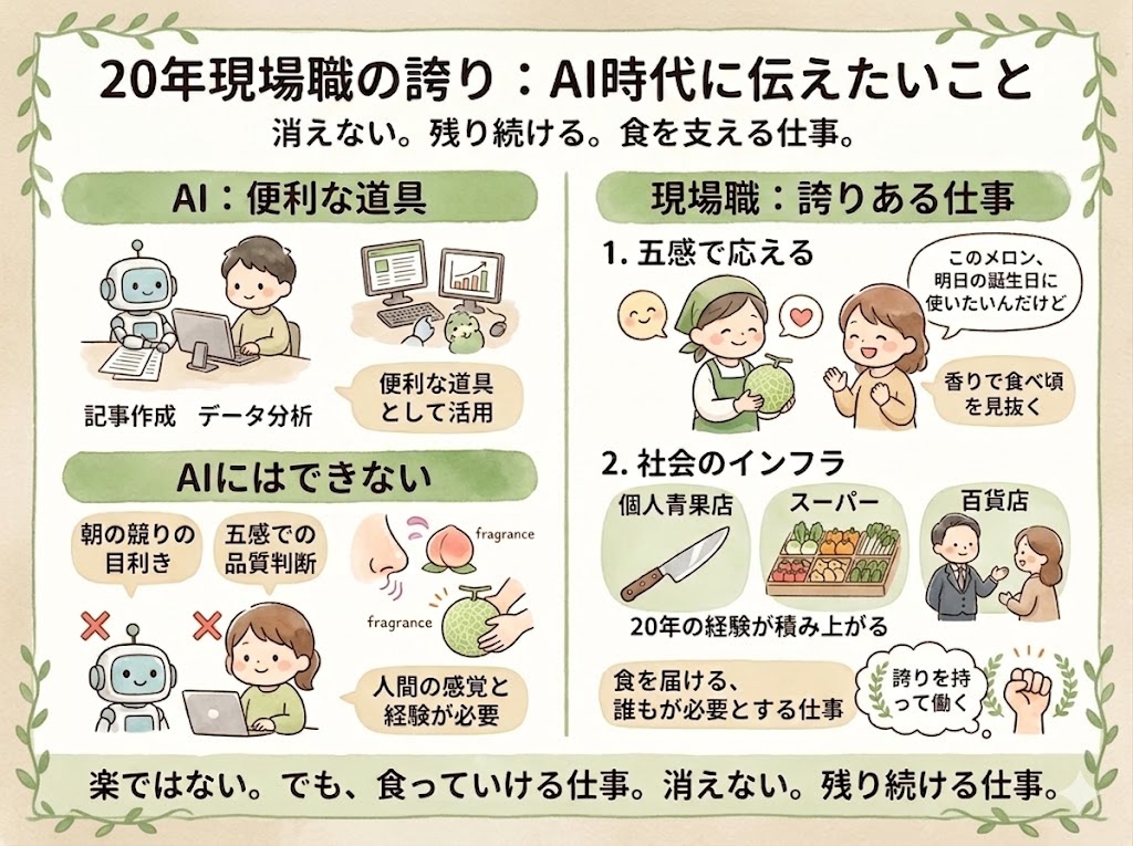 AIは道具。現場は別世界。スーパーの仕事を「底辺」と呼ぶ人間に、僕は同意しない。