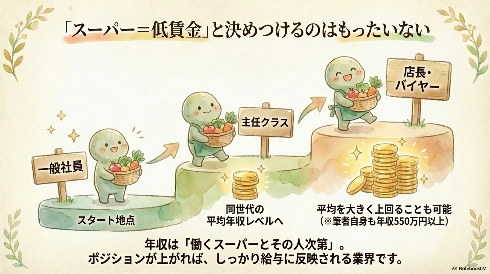 スーパー＝低賃金と決めつけるのはもったいない