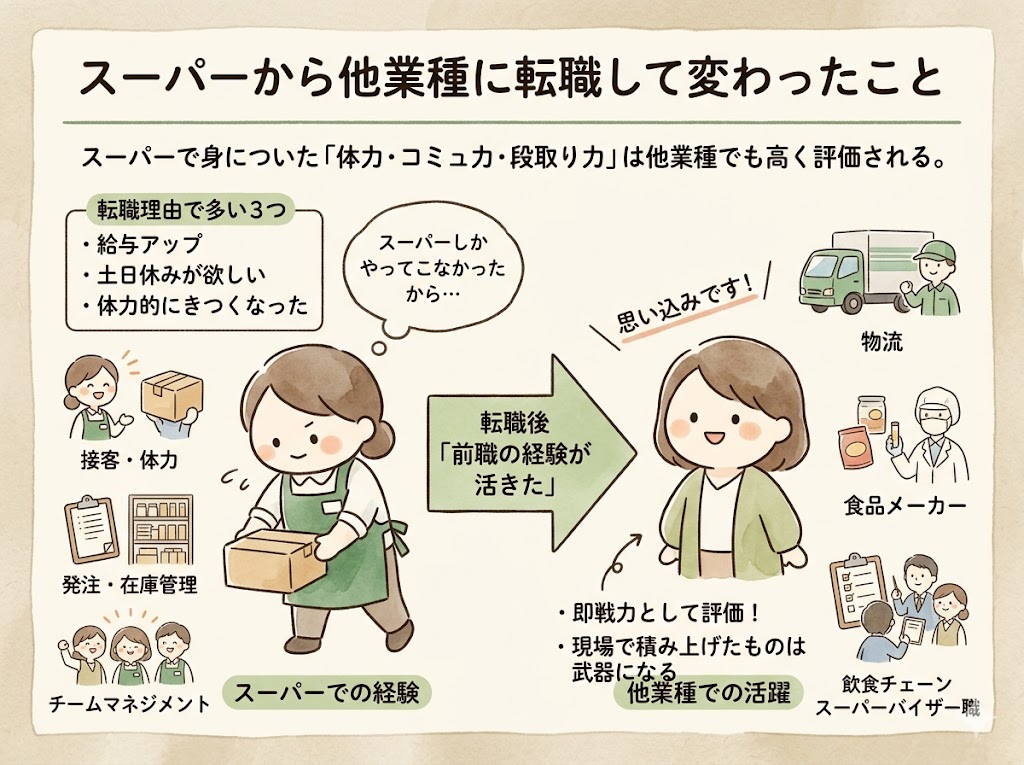 スーパーから他業種に転職して変わったこと