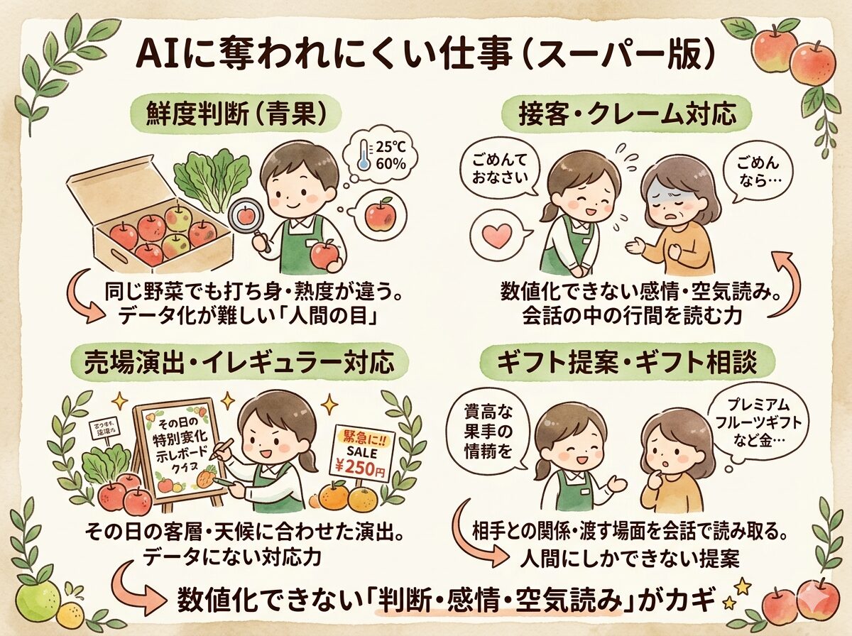 AIに奪われにくい仕事（スーパー版）