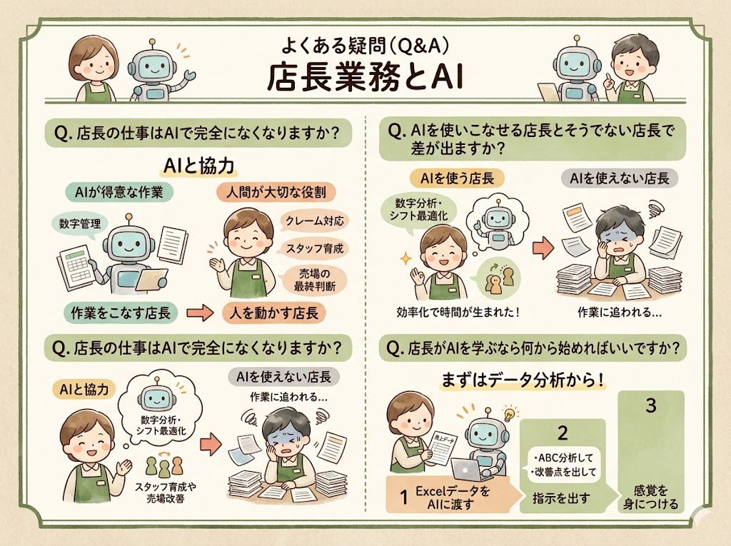 店長業務とAIについてよく聞かれる疑問