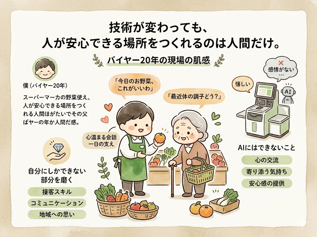 技術が変わっても、「人が安心できる場所」を作れるのは人間だけ。