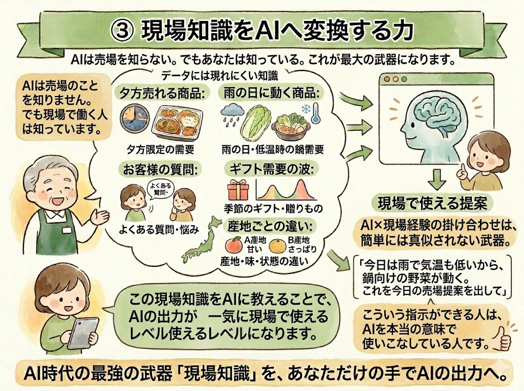 まず覚えるべきAIスキル③｜ 現場知識をAIへ変換する力<