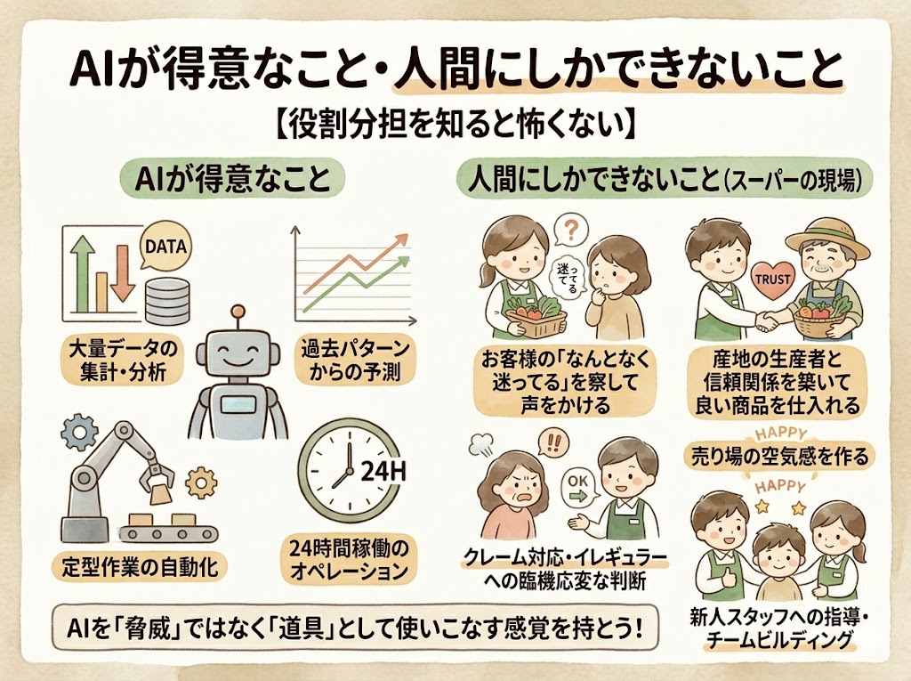 AIが得意なこと・人間にしかできないこと【役割分担を知ると怖くない】