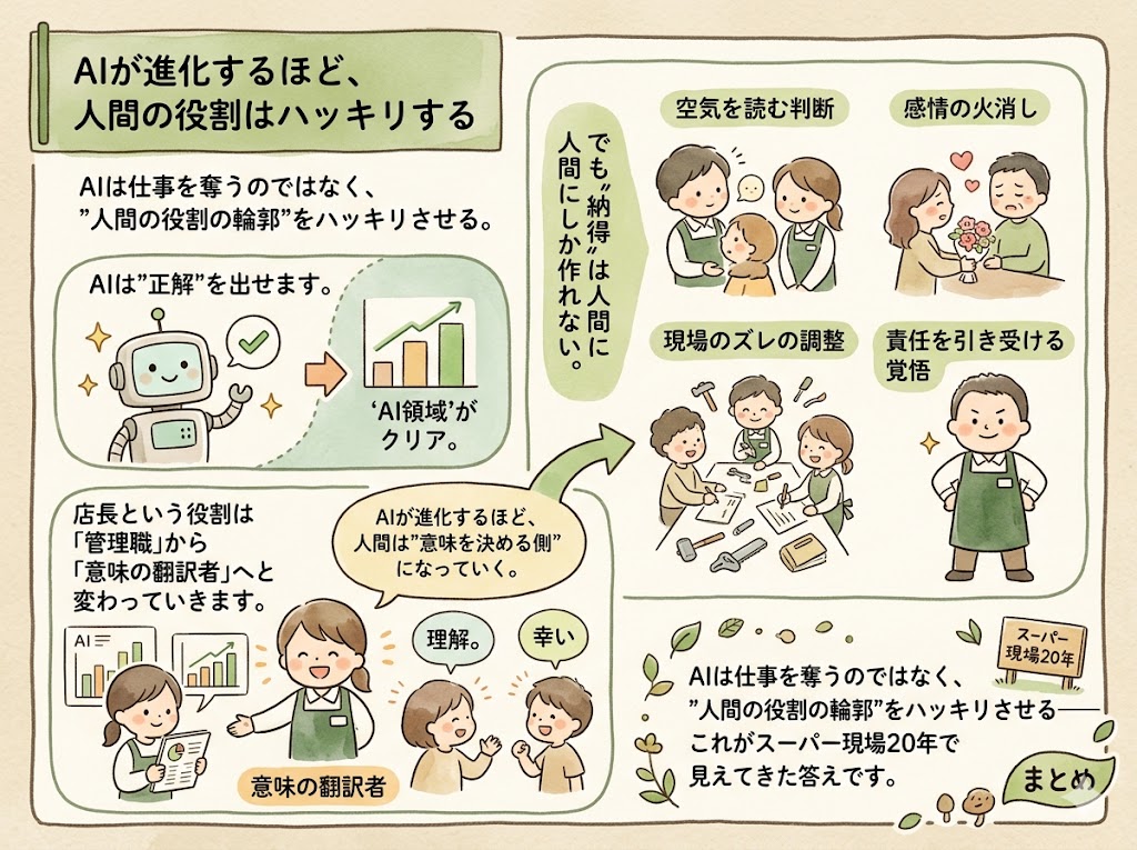 まとめ：AIが進化するほど、人間の役割はハッキリする