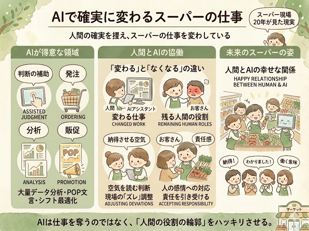 AIに奪われる仕事｜判断の補助・発注・分析・販促——ここはAIが得意な領域