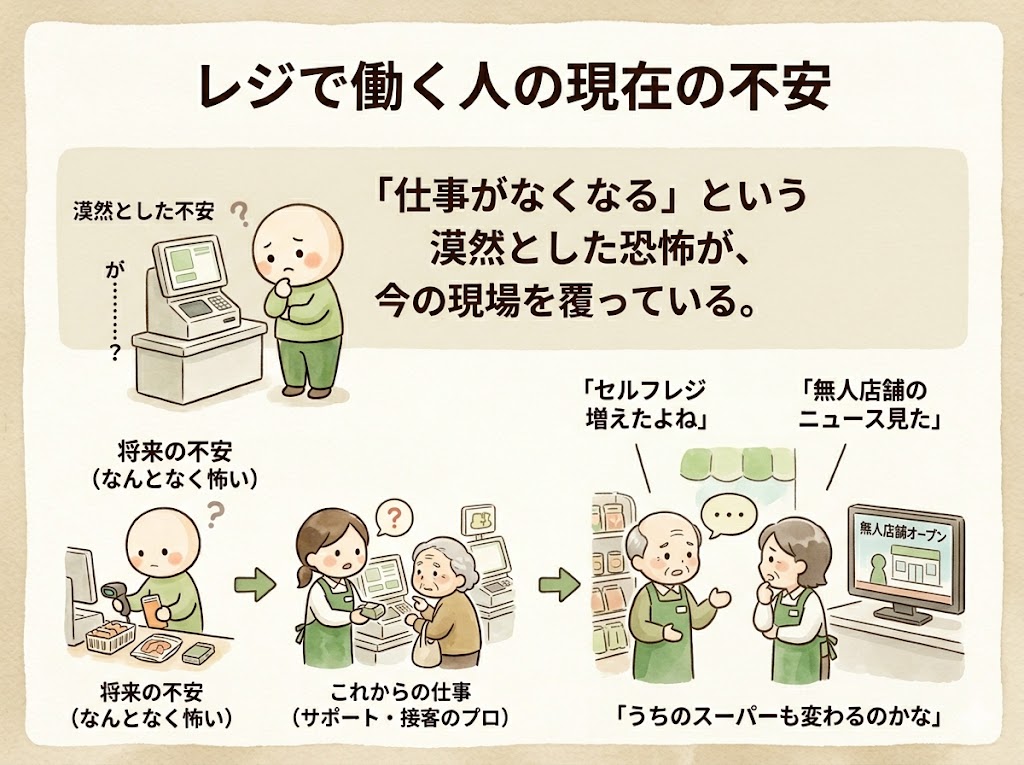 レジで働く人が今いちばん感じている不安