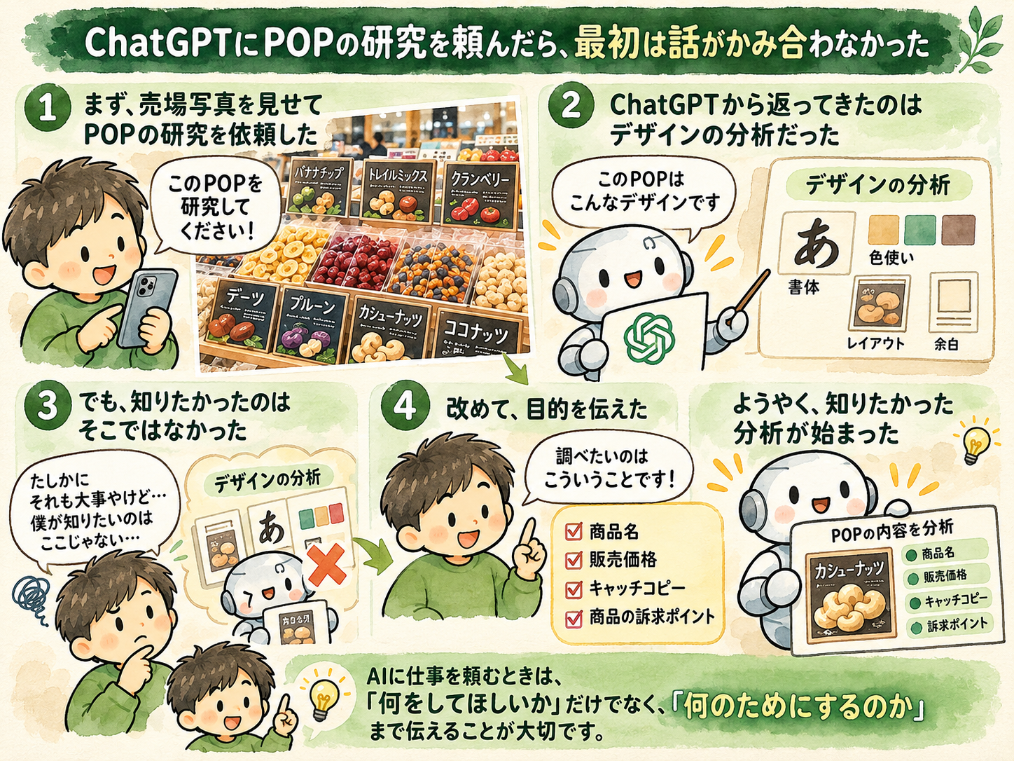 ChatGPTにPOPの研究を頼んだら、最初は話がかみ合わなかった