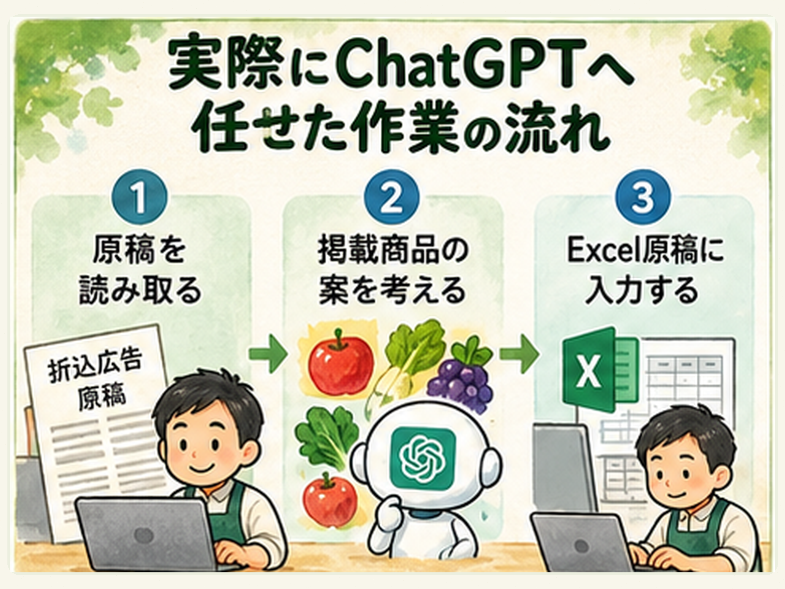 実際にChatGPTへ任せた作業の流れ