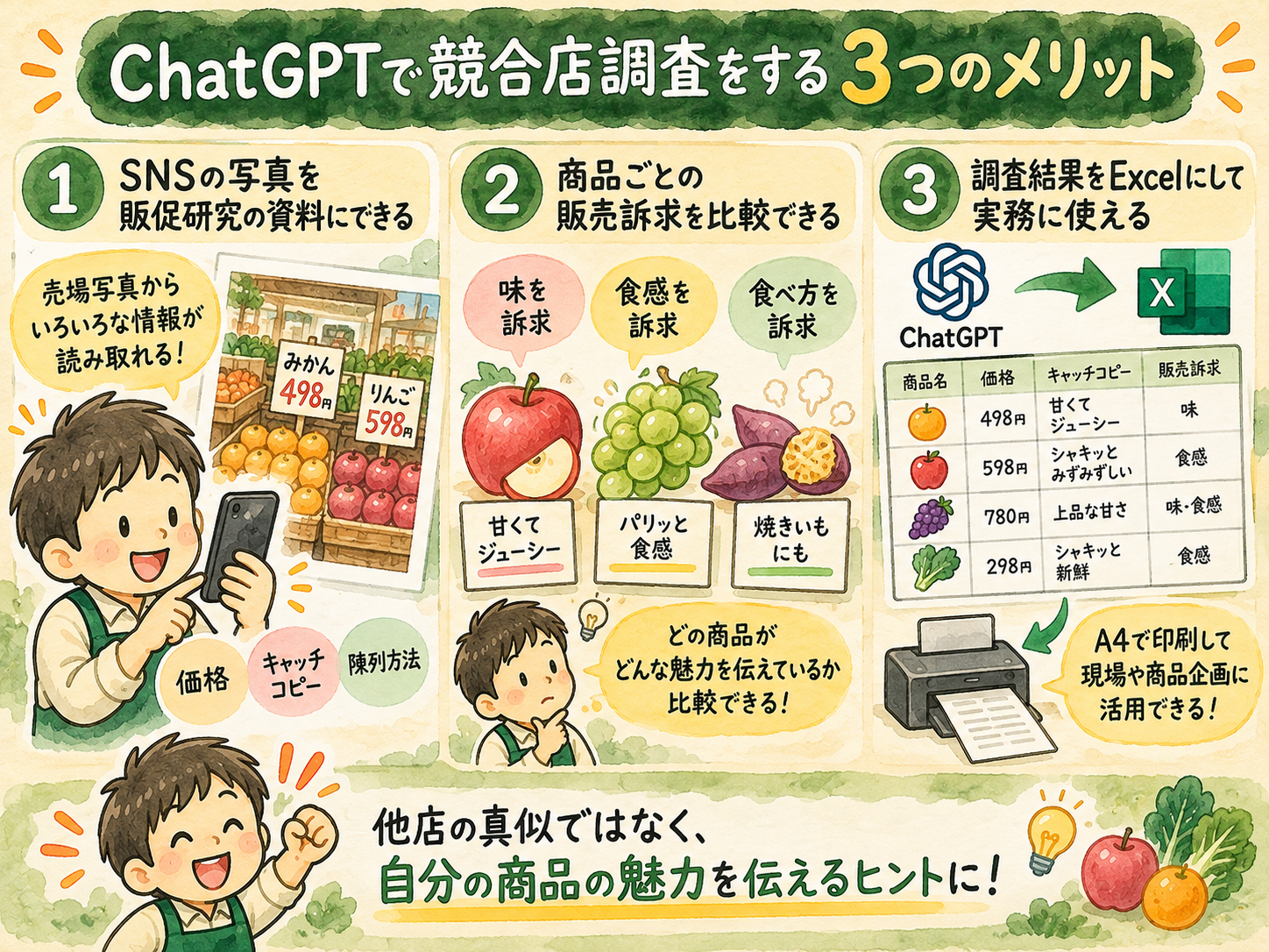 実際にやってわかったChatGPTによる競合店調査のメリット