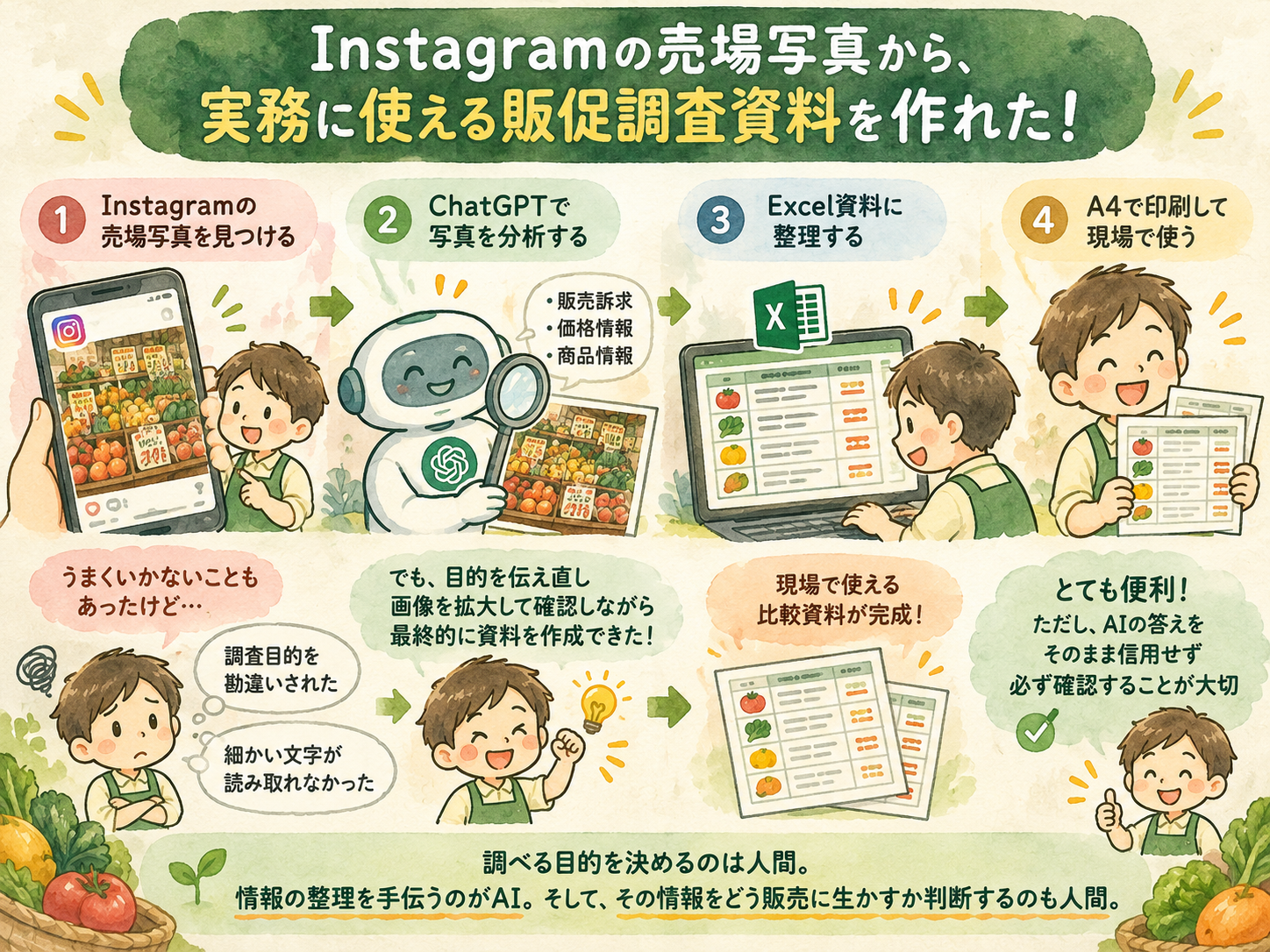 まとめ：Instagramの売場写真から、実務に使える販促調査資料を作れた